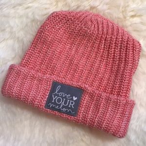 Love Your Melon pink beanie!